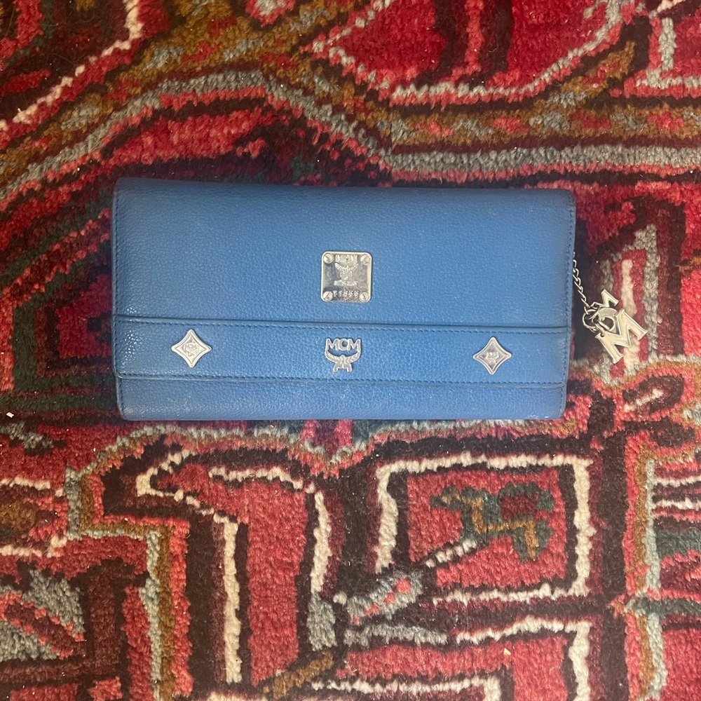 MCM blue wallet